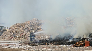 Pożar wysypiska w Ostrowie Wielkopolskim