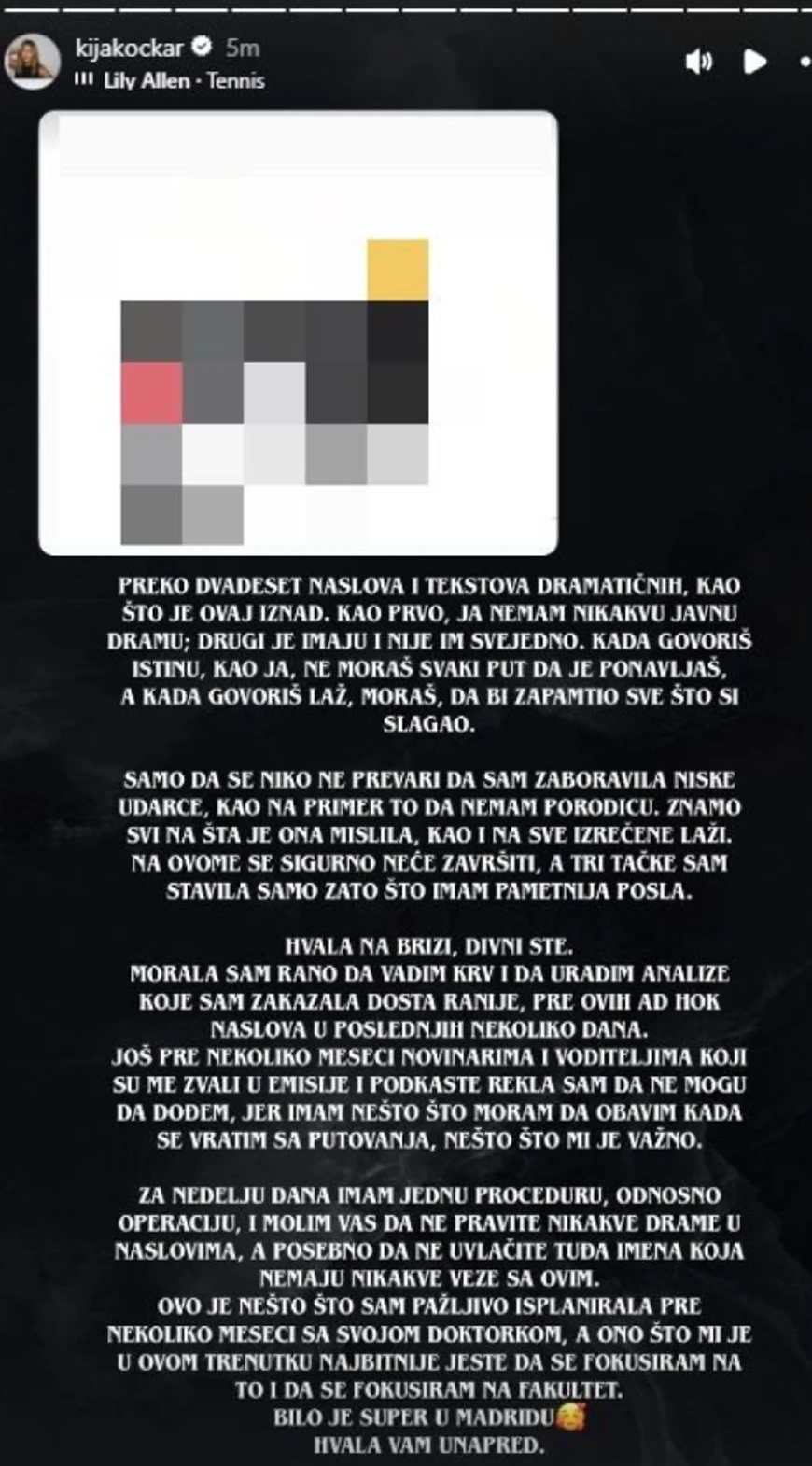 "ZA NEDELJU DANA IMAM OPERACIJU" Nakon drame sa Kaćom Živković, Kija progovorila o intervenciji, pa zapretila: "Neće se na ovome završiti"