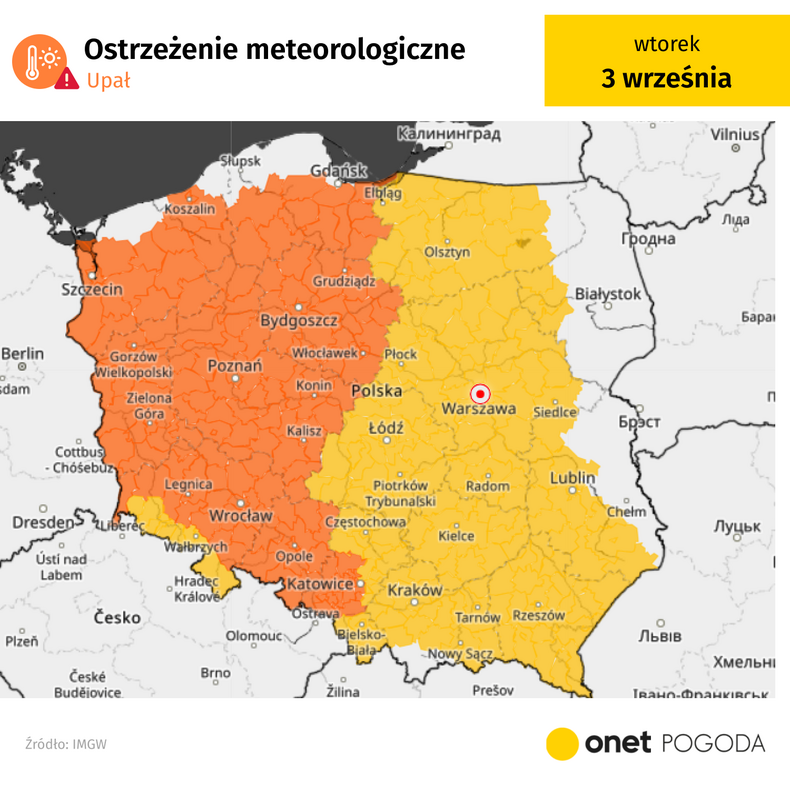 Ostrzeżenia przed upałem będą obowiązywać prawie w całej Polsce