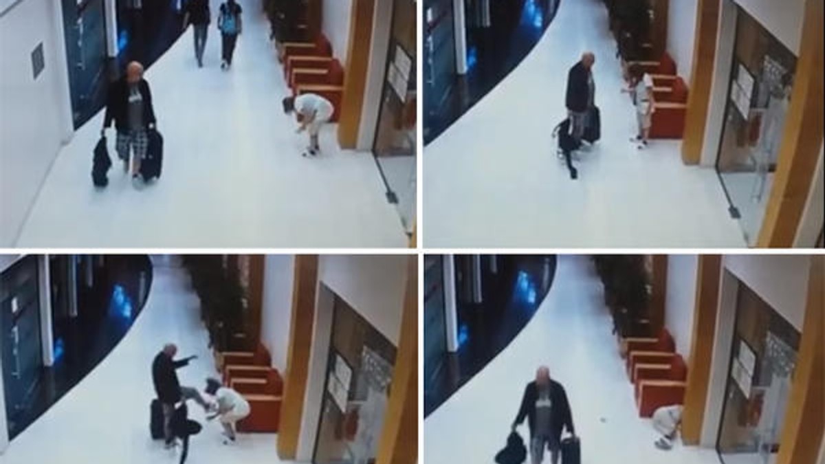 Švedski turista šutira sobaricu u glavu