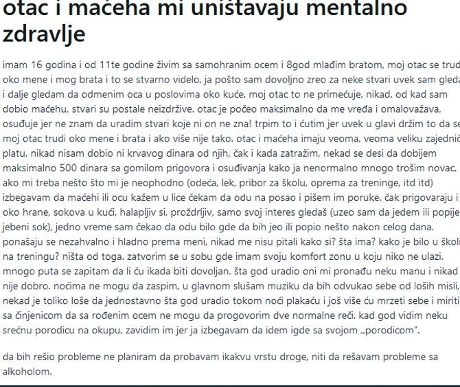 Ispovest dečaka na Reditu