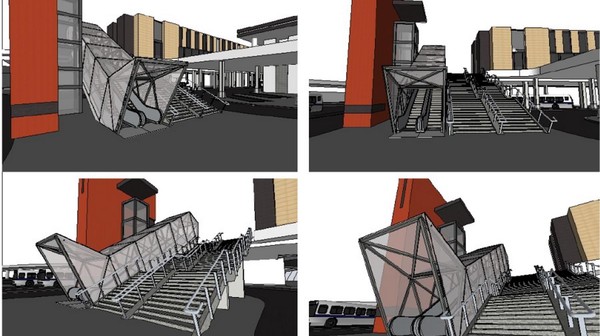 Schody ruchome na dworcu MDA wraz z przykrywającym je specjalnym zadaszeniem zostaną oddane do użytku na początku lata 2024 r.