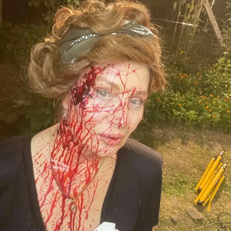 Danica Maksimović na snimanju serije "Crna Svadba"