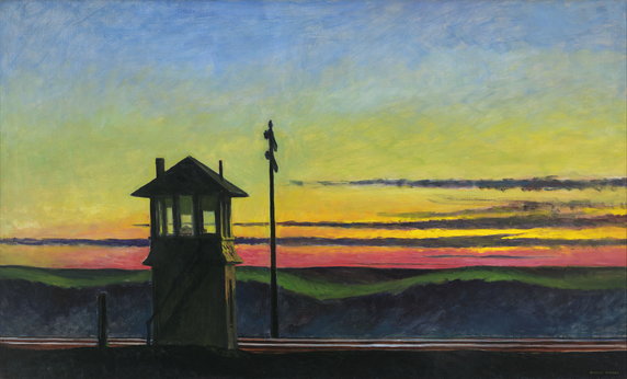 Edward Hopper, "Railroad Sunset" (1929)