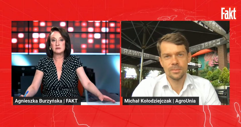 Michał Kołodziejczak w programie Fakt Live