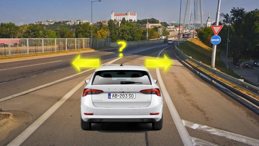 Dáte tu smerovku vpravo alebo vľavo?