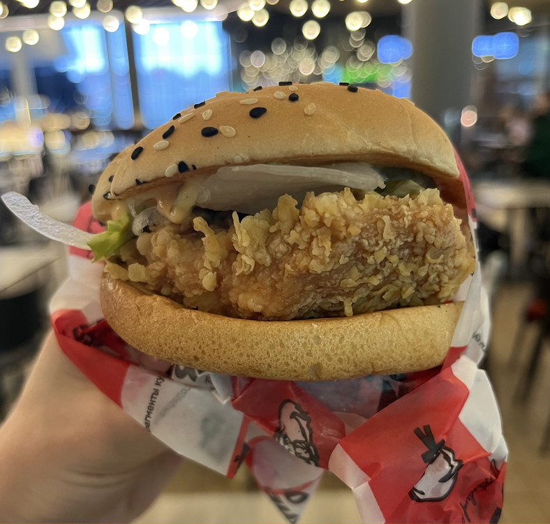 Szefburger w KFC w Moskwie