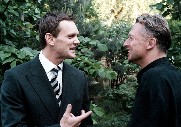 Bogusław Linda i Cezary Pazura w 1998 roku