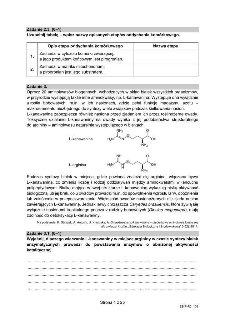 Rozszerzona matura z biologii 2021 - arkusz egzaminacyjny