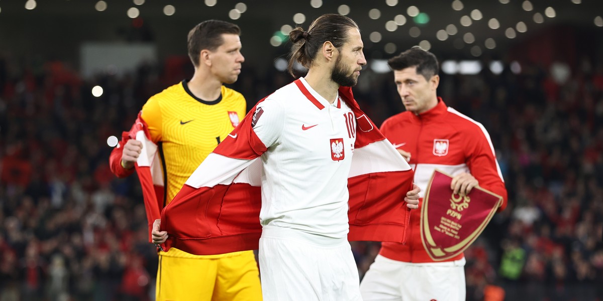 Wojciech Szczęsny, Grzegorz Krychowiak i Robert Lewandowski.