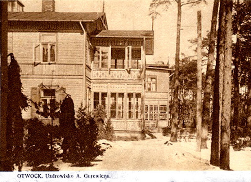 Charakterystyczny świdermajer - sanatorium Gurewicza w Otwocku w okresie międzywojennym