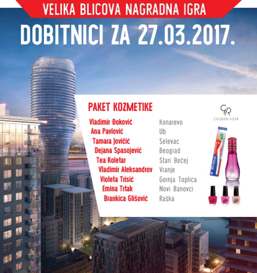 Srećni dobitnici 27.03.