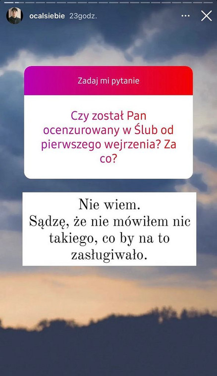 Rafał Olszak, Instastory