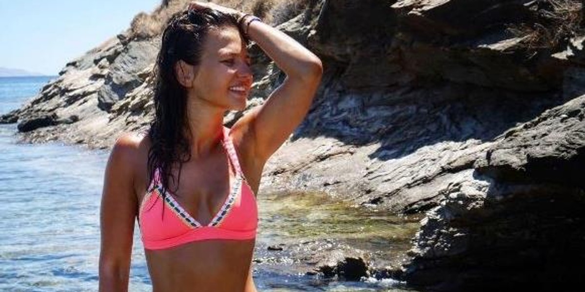 Anna Lewandowska na wakacjach na Mykonos