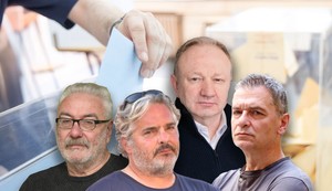Branimir Nestorović, Vladimir Gajić, Dragan Đilas, Aleksandar Jovanovič Ćuta