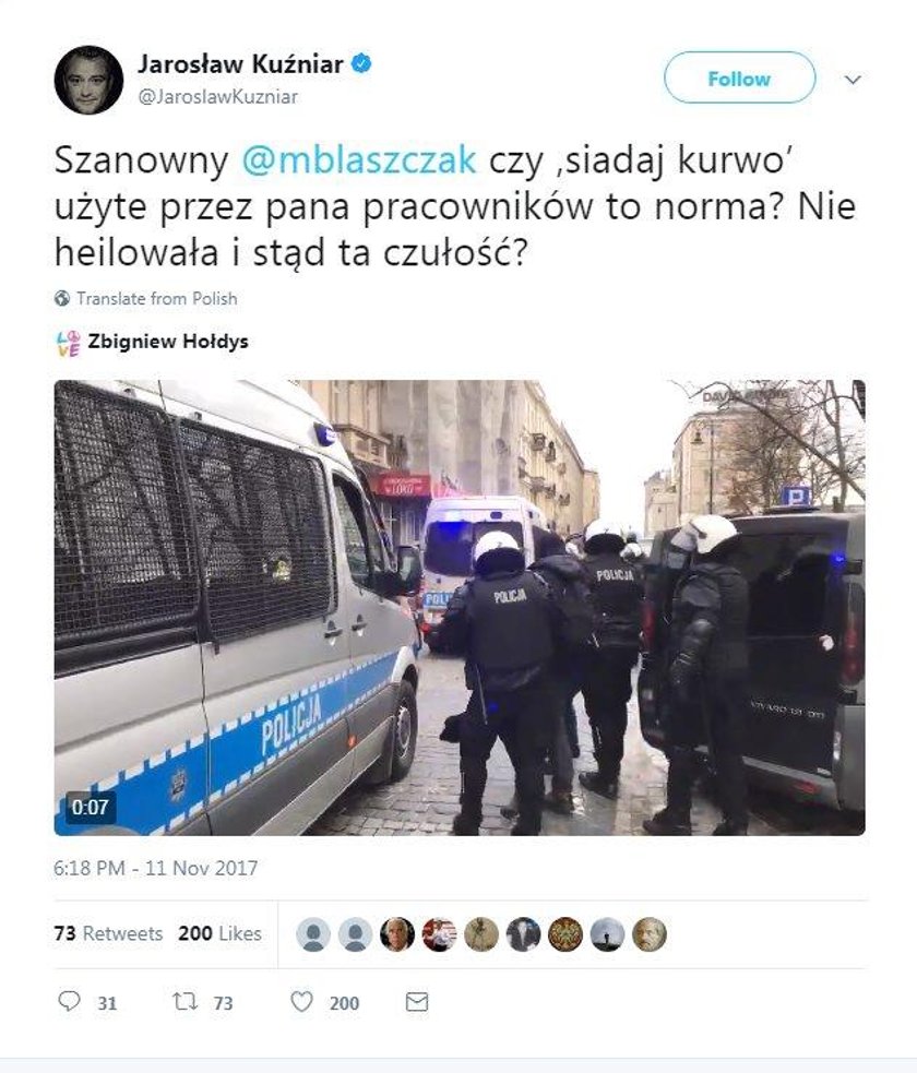 "Siadaj k**wo" - to słowa policjanta do uczestniczki manifestacji? Komendant interweniuje