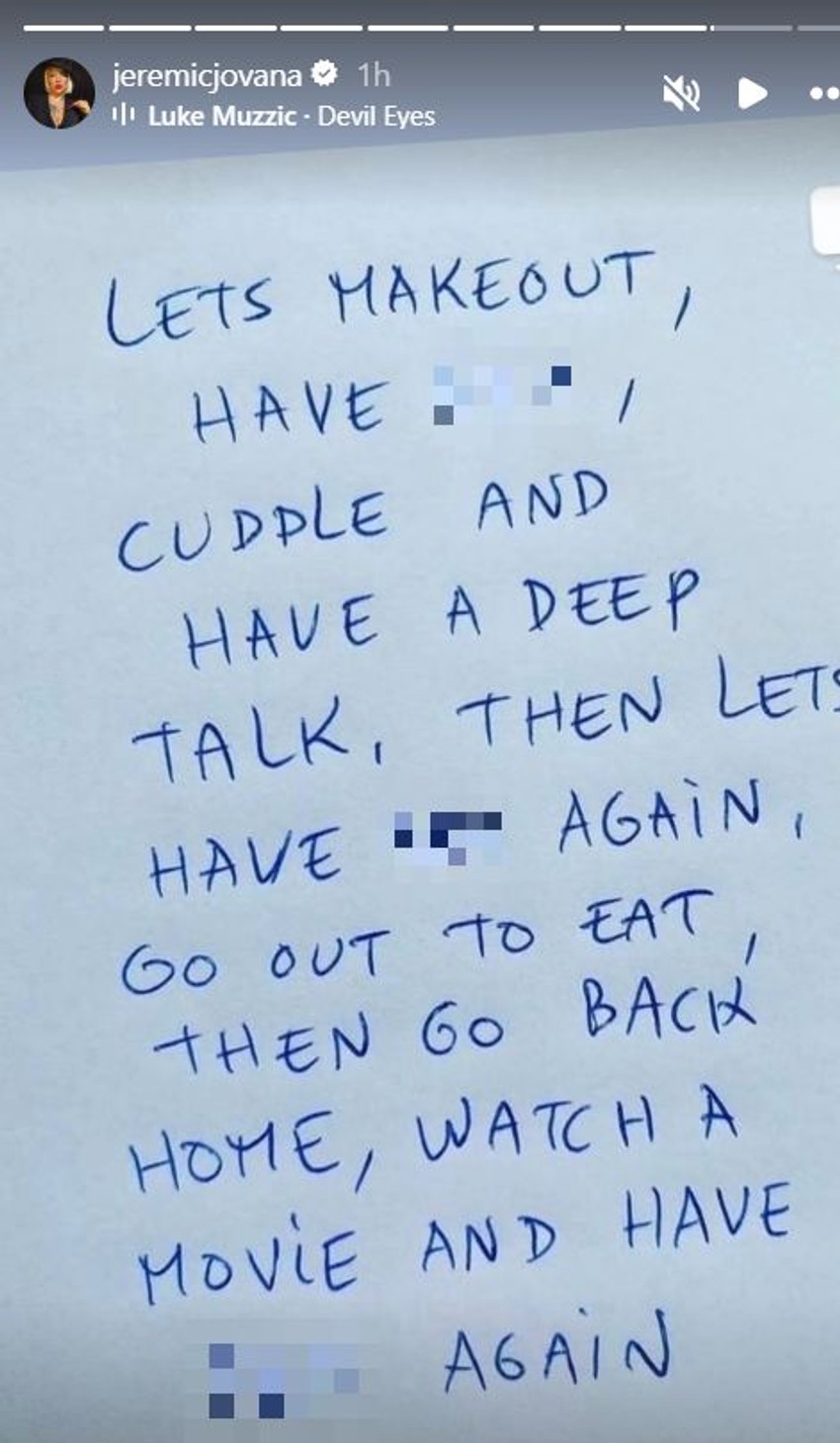 Jovana Jeremić, objava