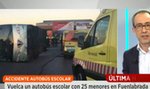 Spowodował wypadek szkolnego autobusu. Matka zaciekle go broni