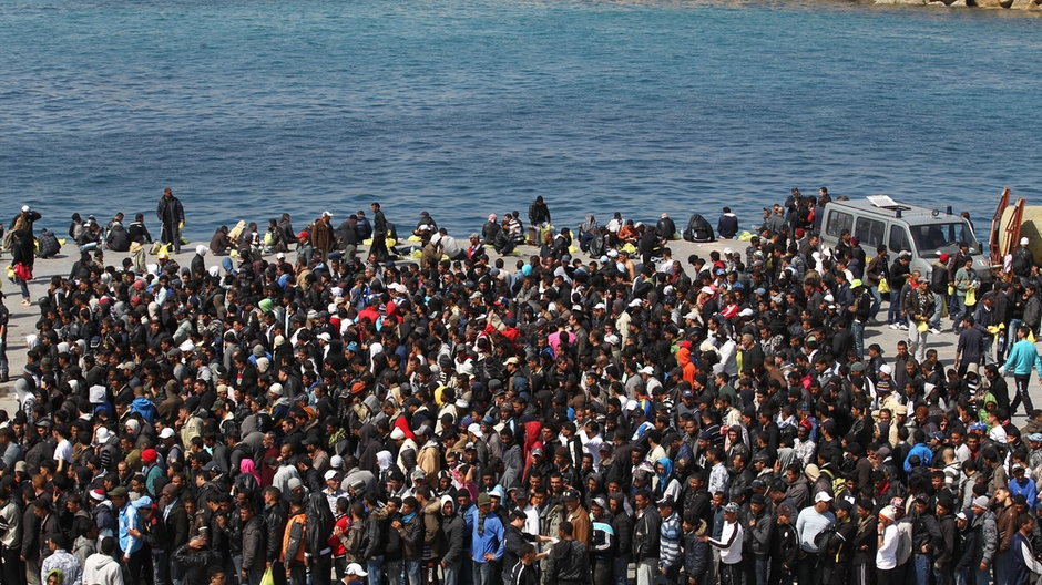 Imigranci na wyspie Lampedusa