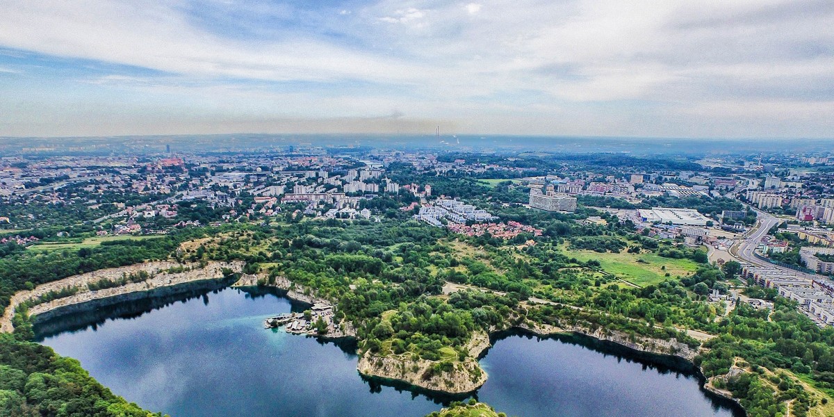 zakrzówek z lotu ptaka dron