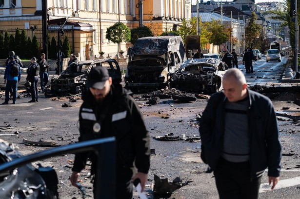 10.10.2022. Zniszczenia po ataku rakietowym na Kijów