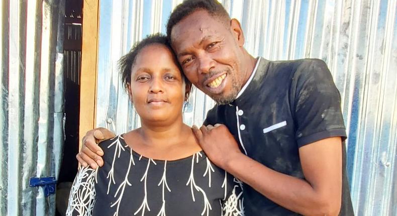 Omosh with his wife Mrs Ngatia. Omosh introduces his parents & daughter to the world as fans gush over them (Photos)