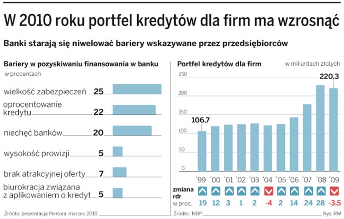 W 2010 roku portfel kredytów dla firma ma wzrosnąć