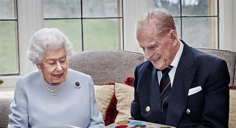 Queen Elizabeth II and Prince Philip, Duke of Edinburgh at their 73rd wedding anniversary on November 17, 2020.
