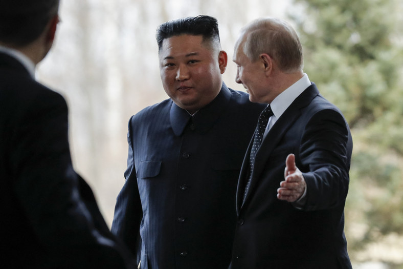 Kim Dzong Un i Władimir Putin w 2019 r.