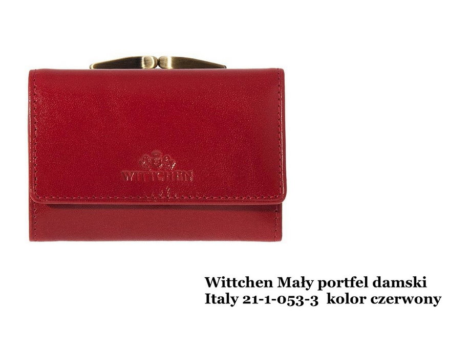 Wittchen Mały portfel damski Italy 21-1-053-3  kolor czerwony