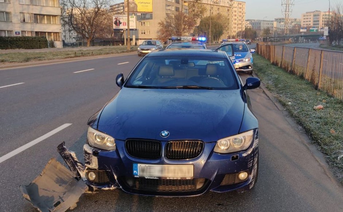 BMW zatrzymane przez policję w Warszawie