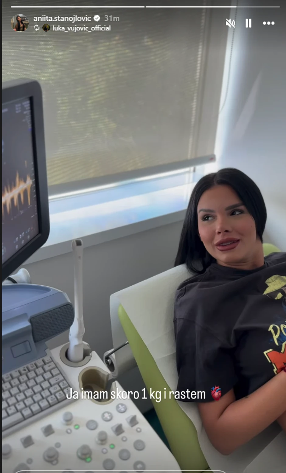 Anita Stanojlović na ultrazvuku sluša bebino srce, savladale je emocije