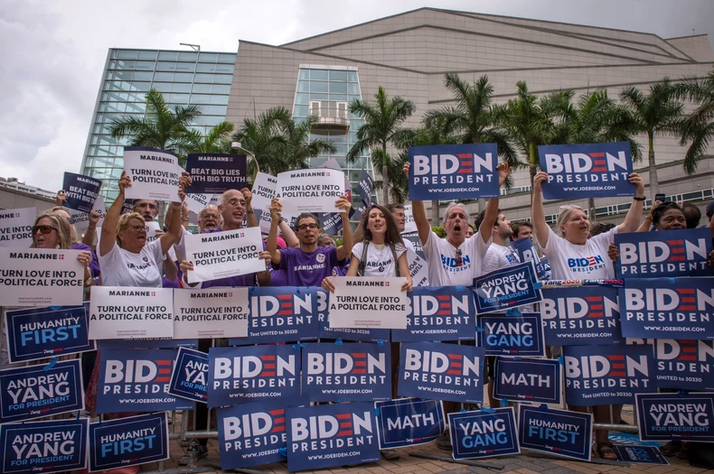 Bajdenove pristalice u Majamiju, Florida