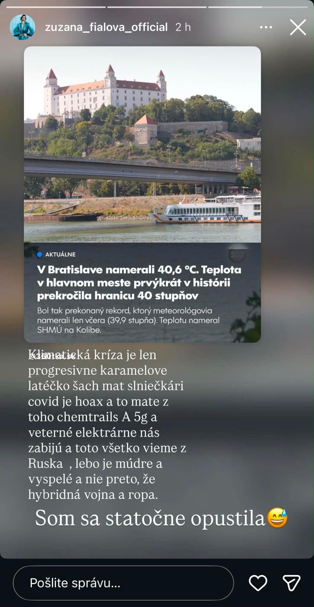 Herečka Fialová sa podľa vlastných slov opustila.