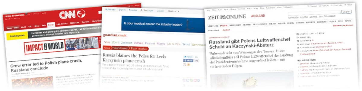 Światowe media o raporcie MAK dotyczącym przyczyn katastrofy smoleńskiej