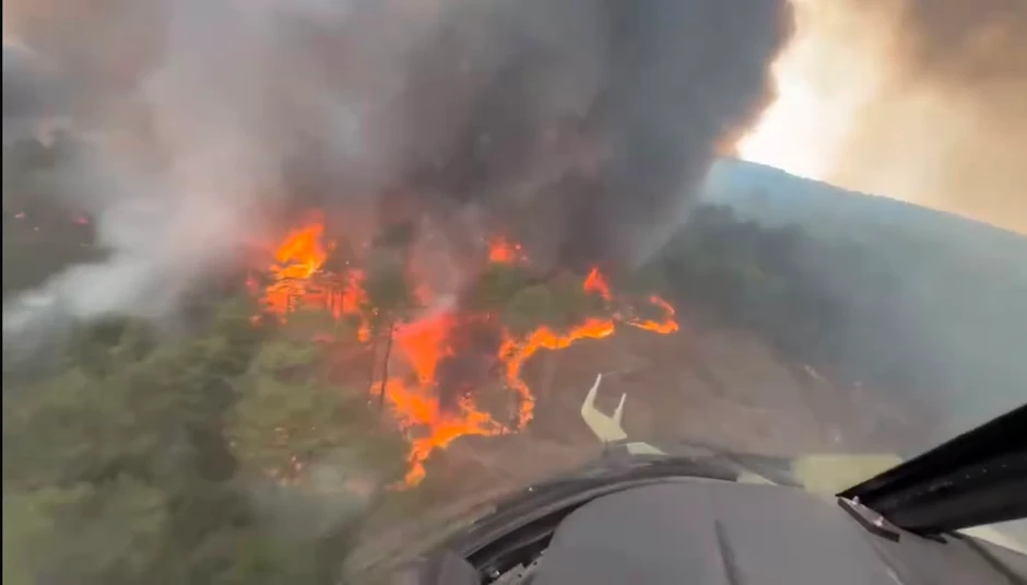 Deliblatska peščara iz kabine helikoptera MUP