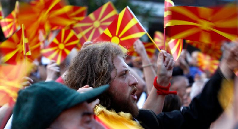 Macedonia Macedonian flags