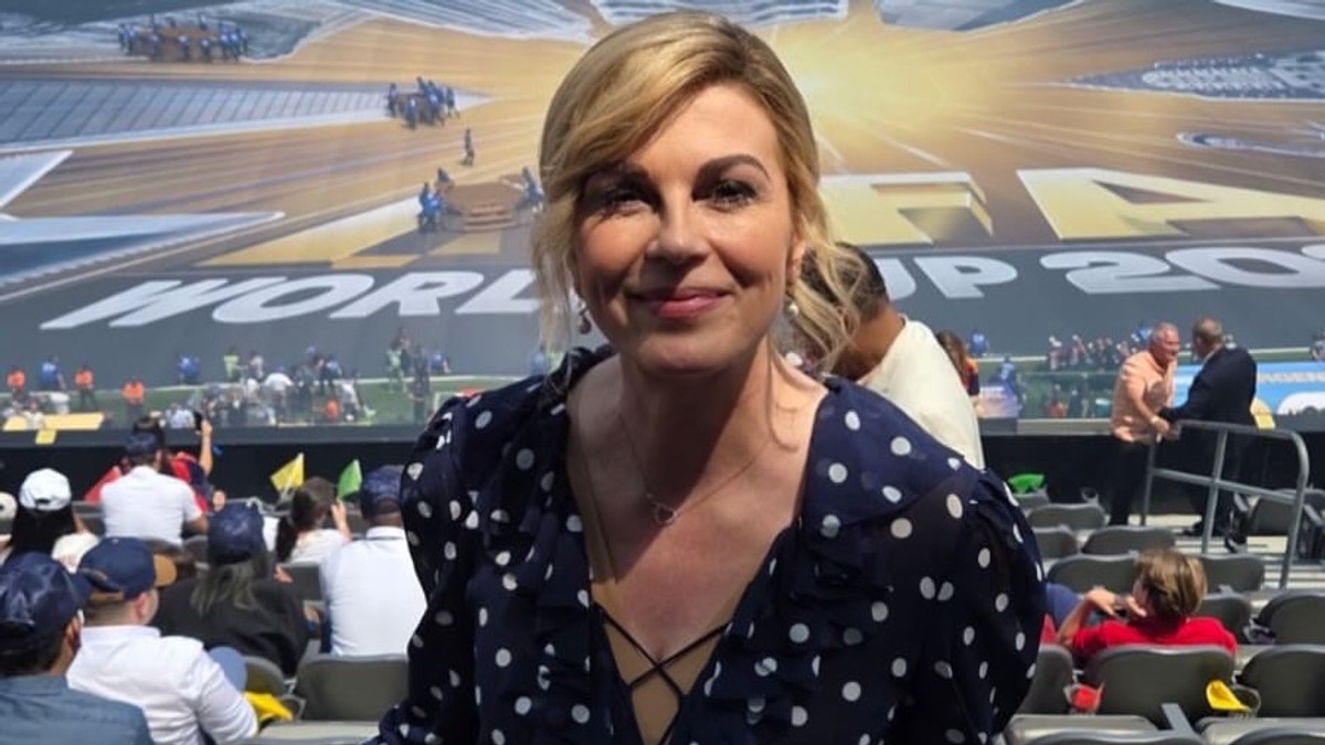 Kolinda Grabar Kitarović na finalu Svetskog prvenstva u fudbalu