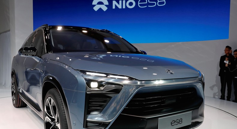 Nio's all-electric SUV, the ES8, for the Chinese market.