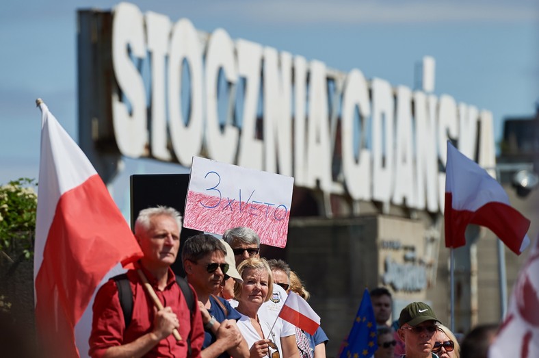 Gdańsk. Protest przeciwko ustawie o SN