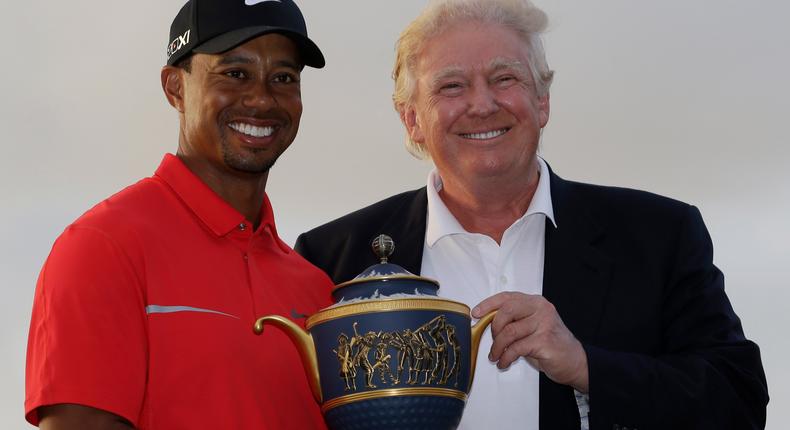 Tiger Woods and Donald Trump.