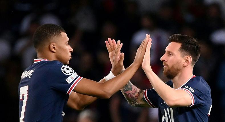 Kylian Mbappe and Lionel Messi led PSG to victory against RB Leipzig in the Champions League in midweek Creator: FRANCK FIFE