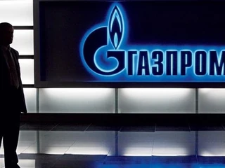 Logo Gazpromu, fot. Igor Kubedinov/Itar-Tass/Forum