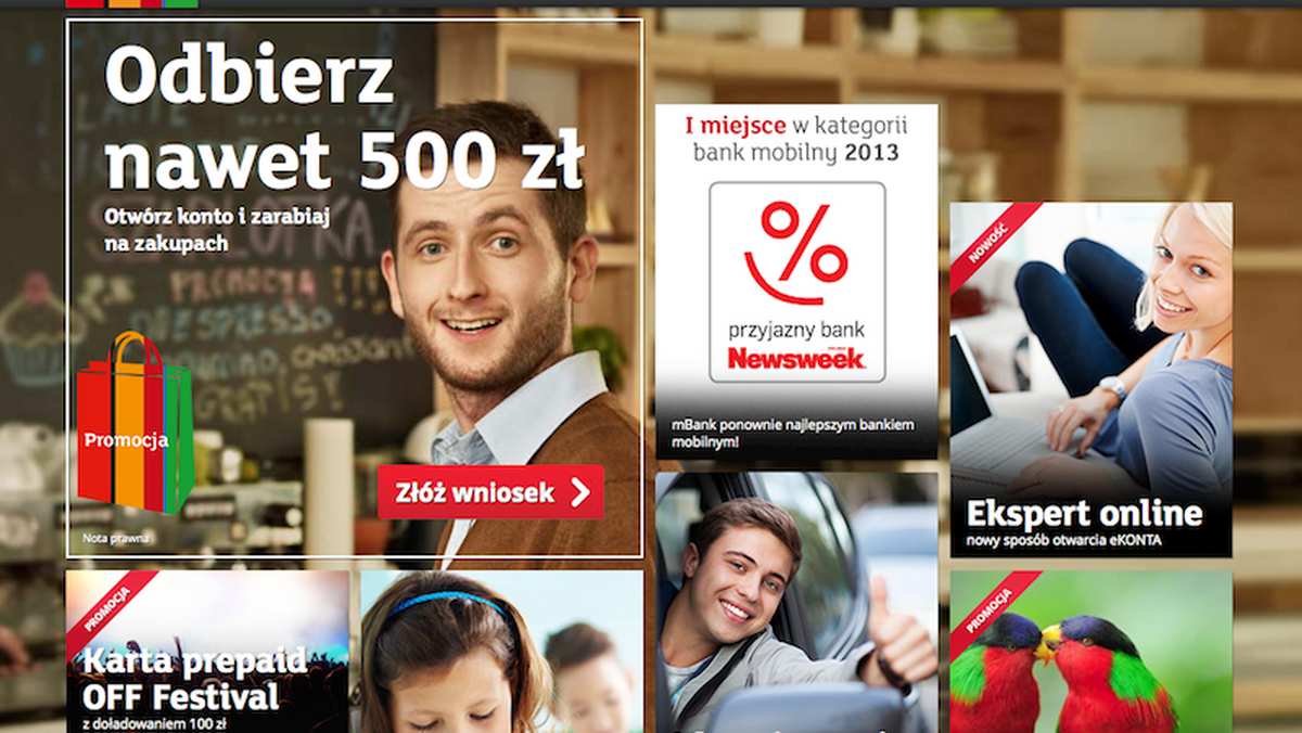 mBank - zwycięzca rankingu Przyjazny Bank Newsweeka w kategorii Bankowość Mobilna 
