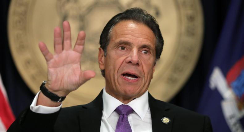 New York state Gov. Andrew Cuomo speaks at a news conference on September 08, 2020 in New York City.
