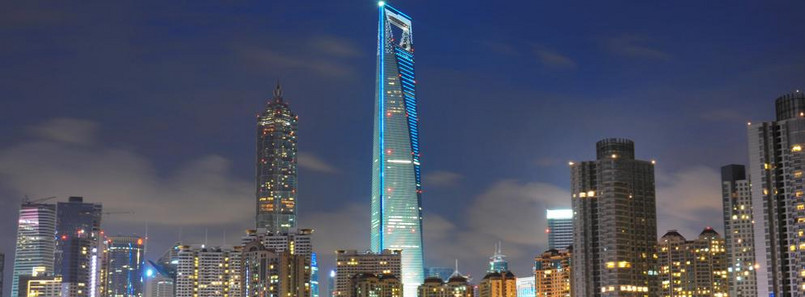 Shanghai World Financial Center w Chinach, którego wysokość wynosi 492 metry.