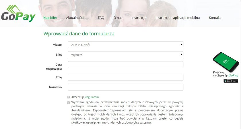 Dzięki aplikacji GoPay można kupić bilety ZTM Poznań