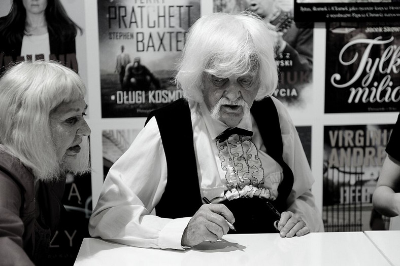Henryk Jerzy Chmielewski, "Papcio Chmiel", na Warszawskich Targach Książki w 2017 r.