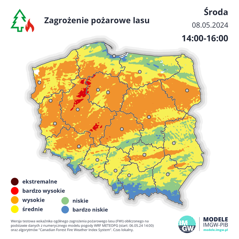 Suche dni sprawią, że wyraźnie wzrośnie zagrożenie pożarowe w lasach