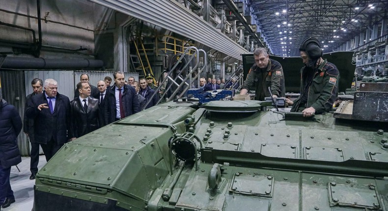 UralVagonZavod, Russia's main tank factory, in October 2022.SPUTNIK/AFP via Getty Images